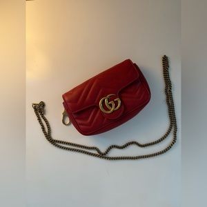 Gucci Super Mini GG Marmont Matelassé Bag, Excellent Condition